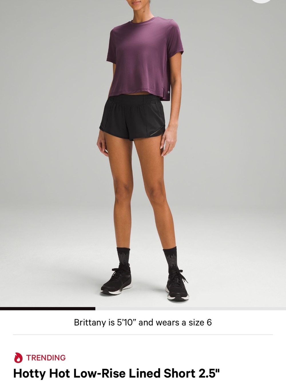 NWOT Lululemon Athletica Women's Black Athletic Shorts